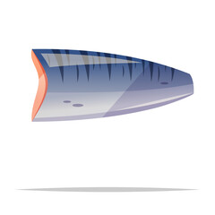 Mackerel fish fillet vector isolated illustration