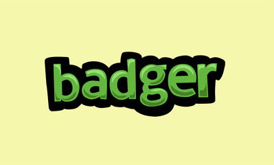 Yellow screen animation video written BADGER