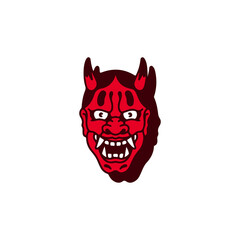 vector illustration of red samurai concept