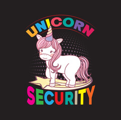 Unicorn T shirt design template