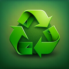 Obraz premium Beautiful icons of recycling (AI Generated)