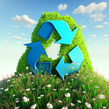 Beautiful icons of recycling (AI Generated)