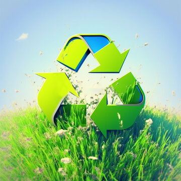 Beautiful icons of recycling (AI Generated)