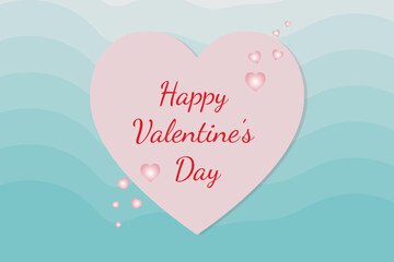 Happy Valentines Day February14 Love or Heart Card in Holiday or Presentation of Love