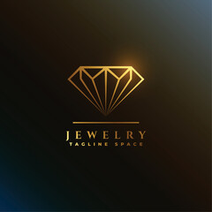 shiny jewelry diamond logo concept vector design