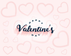 happy valentine's day heart pattern lovely background