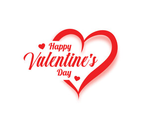 lovely valentine's day greeting card with lovely heart design