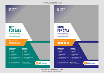 Real estate business flyer template design