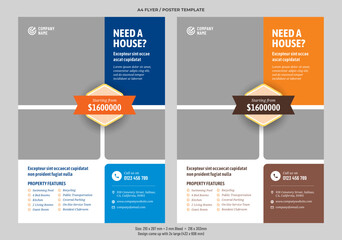 Real estate corporate flyer template design