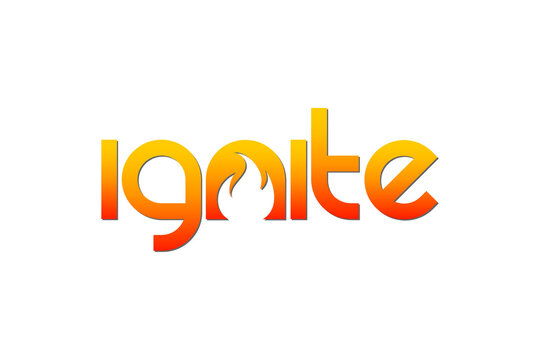 ignite logo vector modern clean simple design with white background