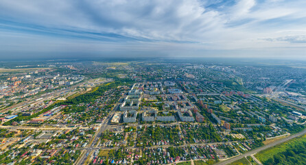 Tula, Russia. Panorama of the city. Summer. Aerial view