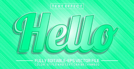 Hello text editable style effect