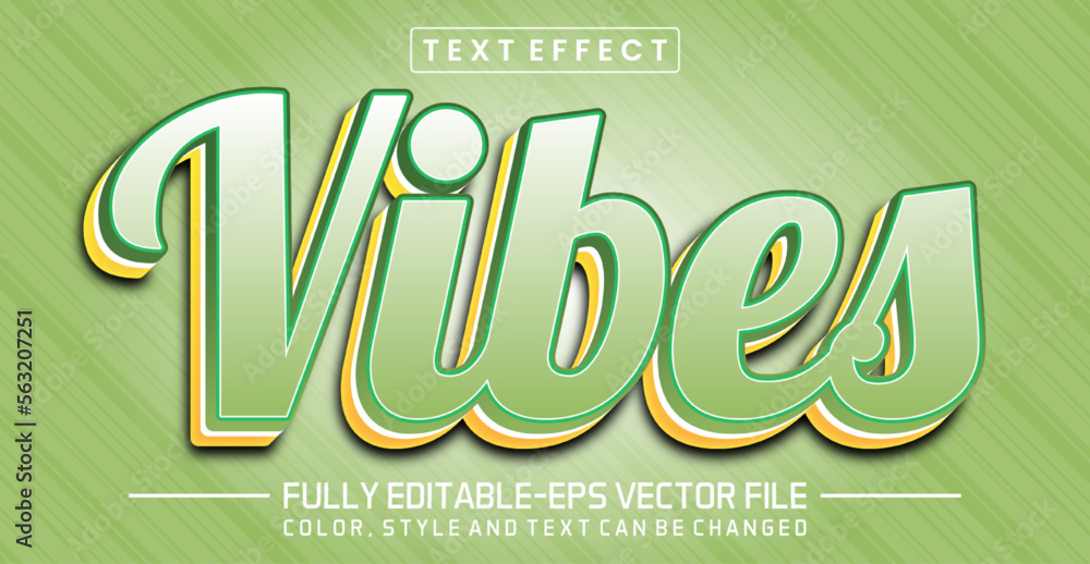 Poster vibes text editable style effect