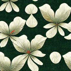 Abstraction Japanese traditional bamboo leaf illustration,seamless pattern with leaves,seamless floral background