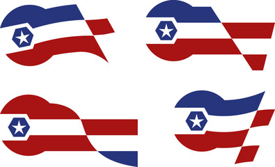 American Flag Logo with Wrench Combination