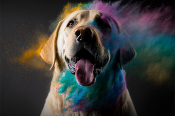 labrador retriever colorful