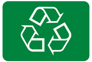 Recycle sign and labels