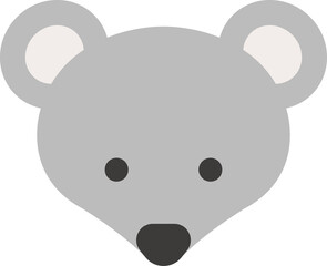 Rat face, animal face cute emojis, stickers, emoticons.