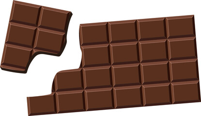 割れた板チョコ