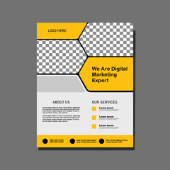 Corporate flyer design template.