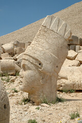 Giant God heads on Mount Nemrut. Anatloia, Turkey