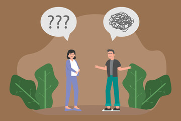 Pregnant woman crying with a big question mark overhead