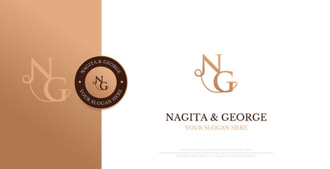 Wedding Logo Initial NG Logo Design Vector
