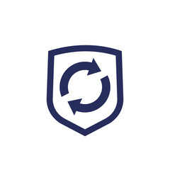 insurance renewal icon, vector pictogram