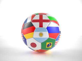 Soccer ball national flags