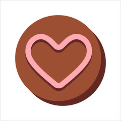 Pink Flat Valentine's Chocolate