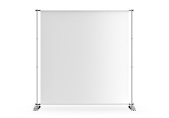 Blank Step and Repeat Telescoping Backdrop Banner. 3d render illustration.