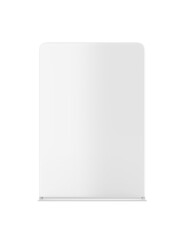 Blank Harmony Tension Fabric Banner Stands Display. Blank white 3d render illustration.