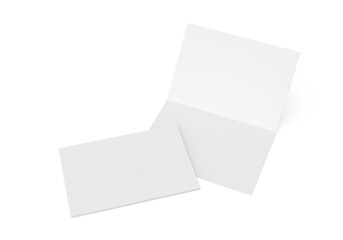 Blank brochure template 3d render illustration.