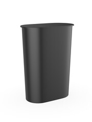 Blank curved exhibit promotional counter advertising POS POI PVC booth Mock Up Template. 3D render illustration.