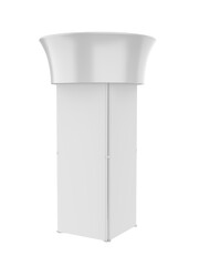 Blank blimp tower display, 3d render illustration.