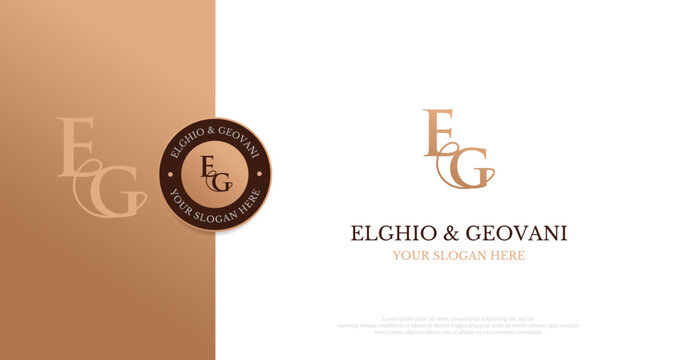 Wedding Logo Initial EG Logo Design Vector