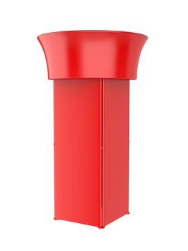 Blank blimp tower display, 3d render illustration.