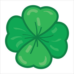 Green clover on white background. St. Patrick's Day  