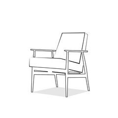 furniture and interiors line art logo