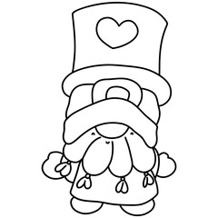 Cute Gnome ST Patrick, Saint Patrick day, Hand Drawn Illustration
