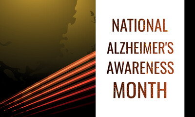 national alzheimer's awareness month. Design suitable for greeting card poster and banner