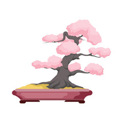 Bonsai tree logo. Bonsai tree vector illustration design