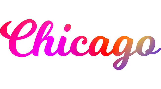 Premium Vector  Chicago. lettering phrase isolated on white background.  design element for poster, card, banner, t shirt. vector illustration
