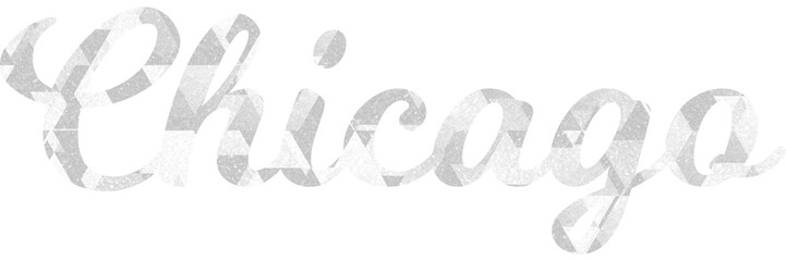 Chicago caligraphic typographic poster. T-shirt tourism Design. Template for poster, print, banner, flyer. Concept for print production. 