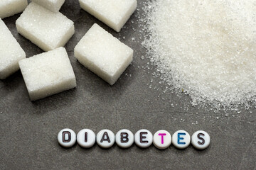 Pile of unhealthy white sugar cubes