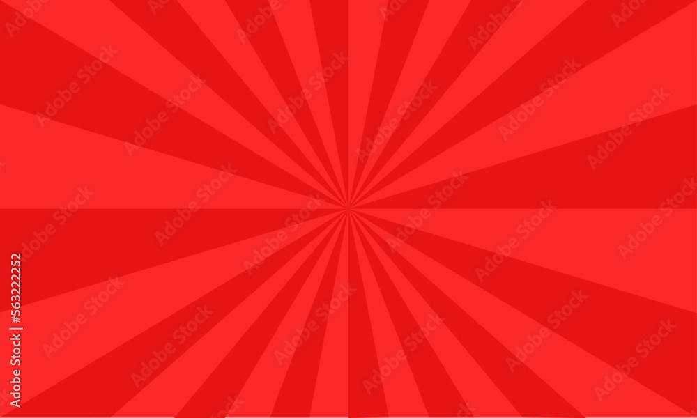 Poster vector background of red sun rays. vector isolated illustration. sun rays in vintage style. red vect