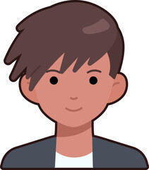 Obraz premium Artist man boy avatar User person people black skin Flat Sticker Black Style