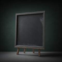blank board, black frame, black background, the future belongs to you, generative AI  - obrazy, fototapety, plakaty