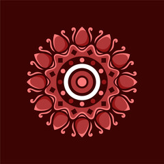 vector multicolor mandala logo template