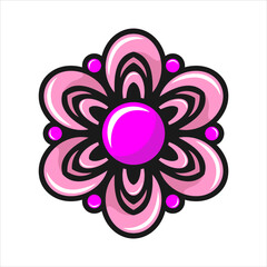 vector multicolor mandala logo template